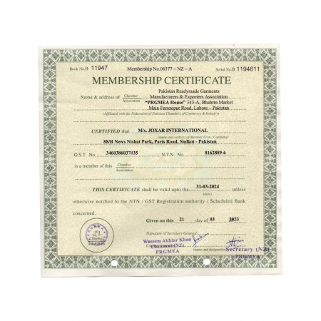 Pregmea Certificate